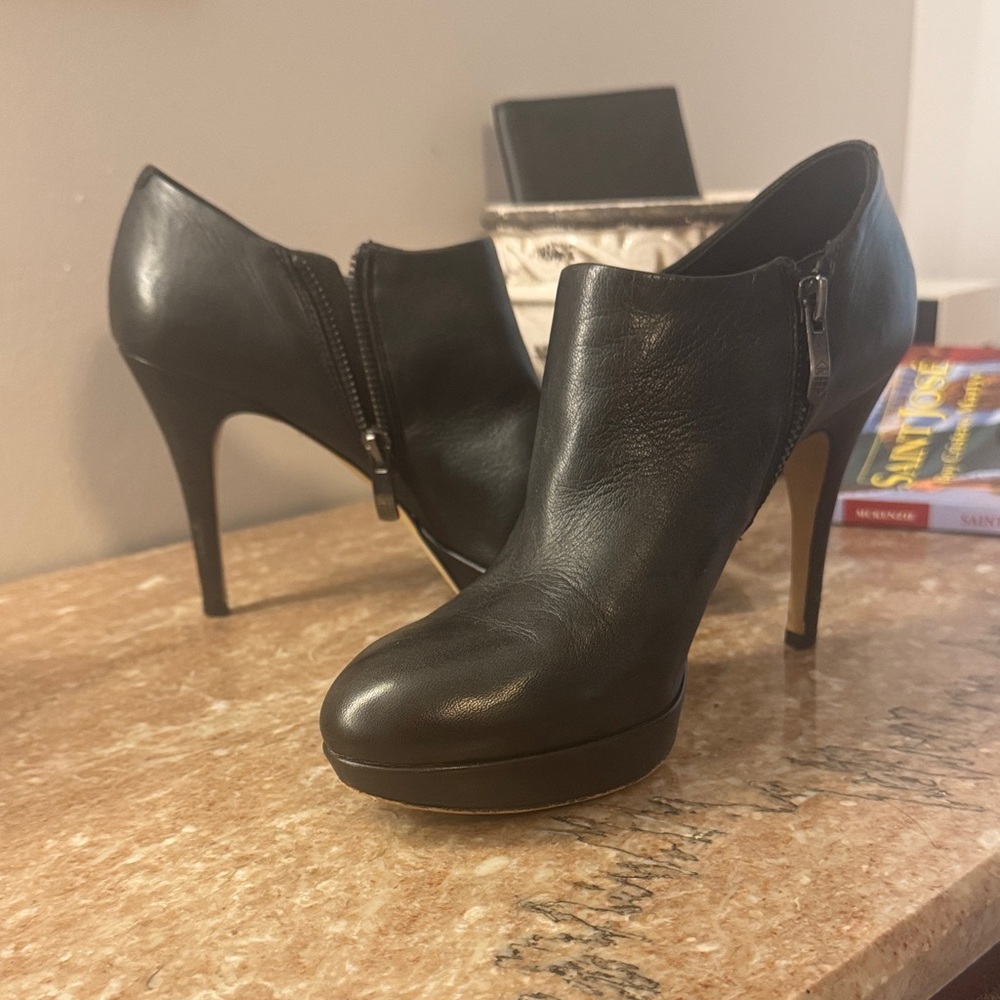 Vince Camuto Black Heeled Ankle Boots